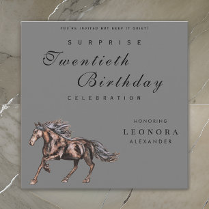Invitación Caballo Místico Sorpresa Fiesta de Cumpleaños CUAL