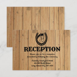 Invitación Caballo Occidental de Recepción de Madera Rústica 