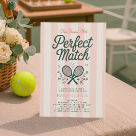 Invitación Caballo perfecto Club Social Tennis Bridal Shower