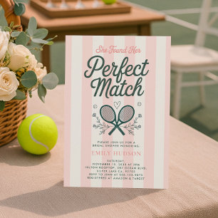 Invitación Caballo perfecto Club Social Tennis Bridal Shower