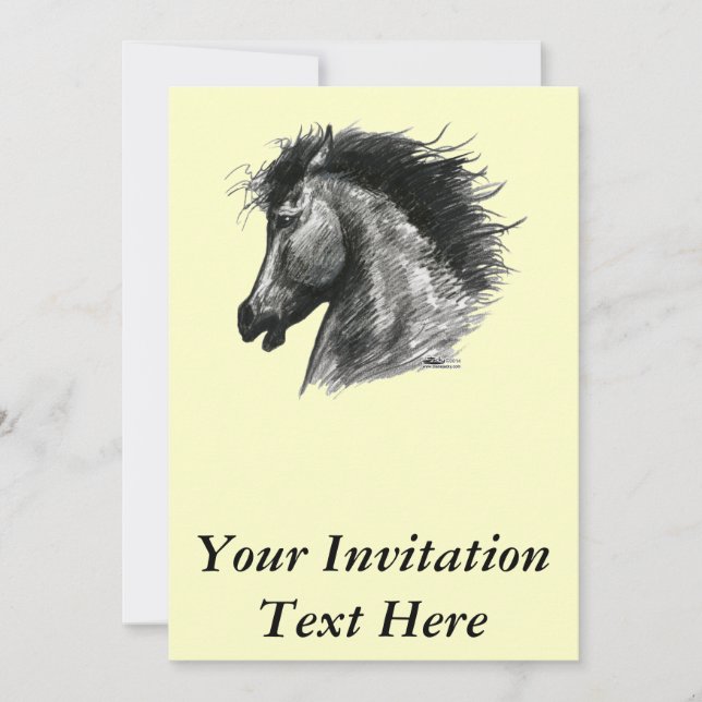 Invitación Caballo Salvaje Ferviente (Anverso)