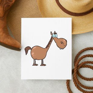 Invitación Caballo Tonto Divertido Semental Marrón Tonto