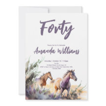 Caballos de acuarela 40º cumpleaños