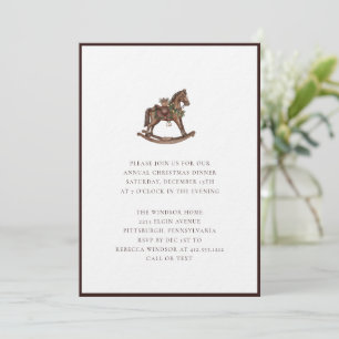 Invitación Caballos de Balanza Elegantes Acuarela Cuadros de