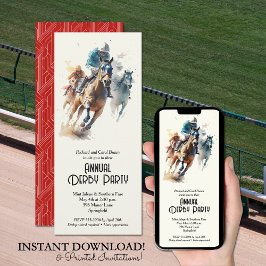 Invitación Caballos de carreras y Fiesta de Jockeys Derby