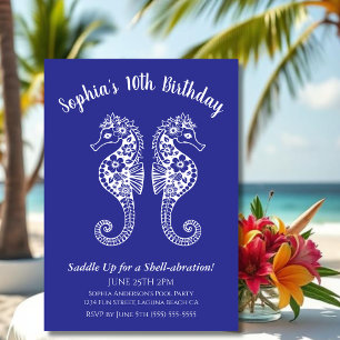Invitación Caballos de mar - Fiesta de cumpleaños