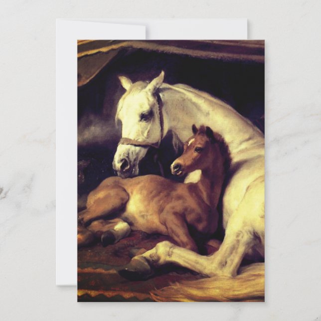 Invitación Caballos Landseer (Anverso)