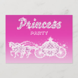 Invitación Caballos Princesa y fiesta de cumpleaños de transp
