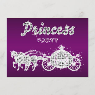 Invitación Caballos Princesa y fiesta de cumpleaños de transp