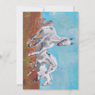 Invitación Caballos salvajes en acrílico