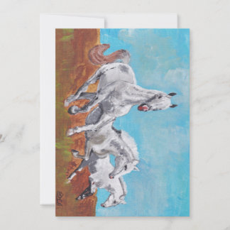 Invitación Caballos salvajes en acrílico