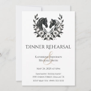 Invitación Caballos y flores de bodas rurales