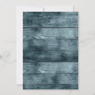 Invitación Cabaña de Madera Azul Sombras Oscuras Carpintería 