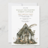 Cabaña forestal encantada 1er cumpleaños