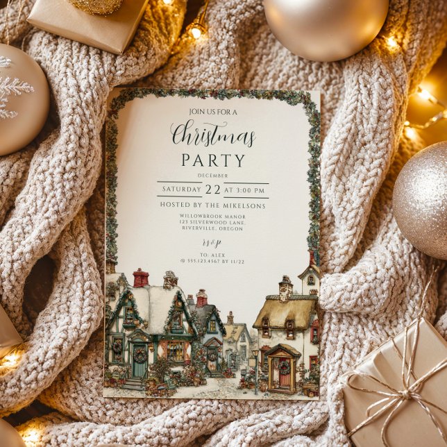 Invitación Cabaña rústica de Navidad de invierno (Subido por el creador)