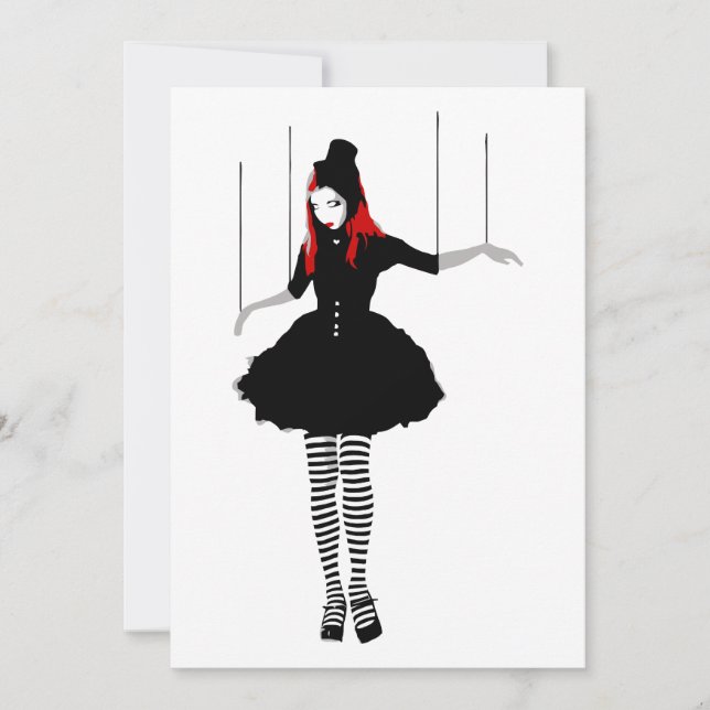 Invitación cabaret marionette (Anverso)