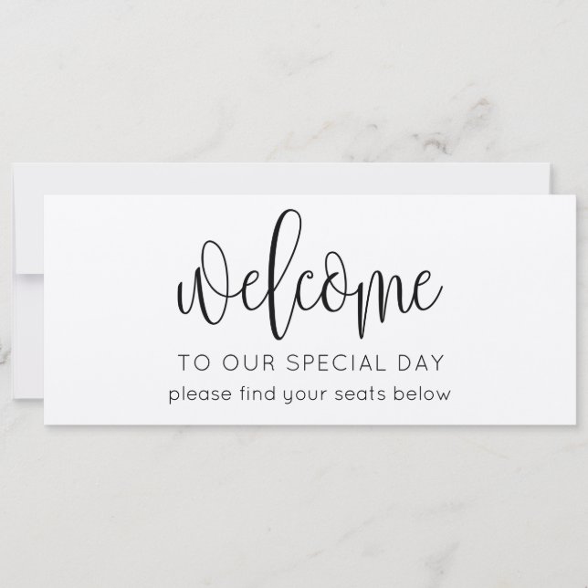 Invitación Cabecera de bienvenida de la tabla de asientos del (Anverso)