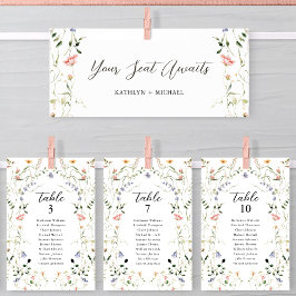 Invitación Cabecera del gráfico de asientos Flor silvestre ta