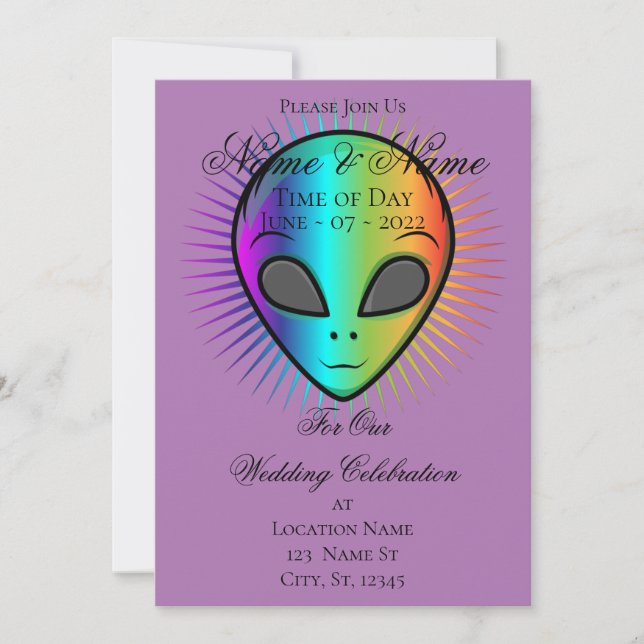 Invitación Cabeza de alieno de viento suave Thunder_Cove (Anverso)