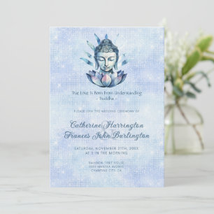 Invitación Cabeza de Buda en acuarela Ceremonia de boda budis