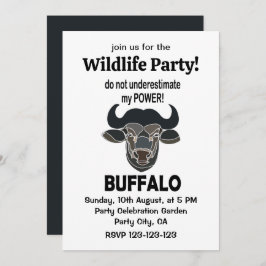 Invitación Cabeza de búfalo Bison Búfalo animal