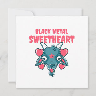 Invitación cabeza de cabra adorable baphomet