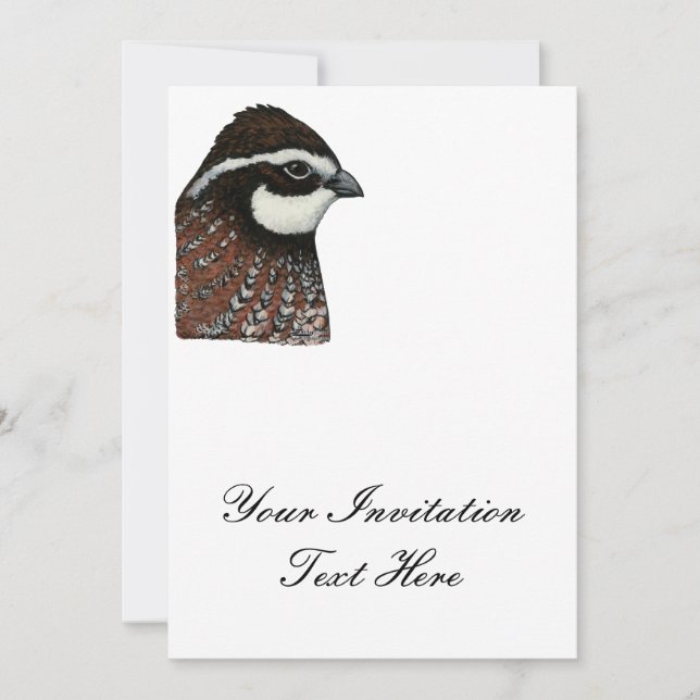 Invitación Cabeza de codorniz Bobwhite (Anverso)