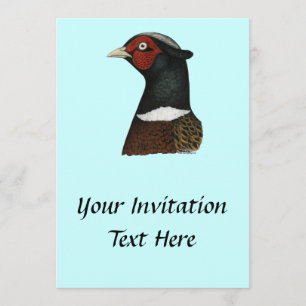 Invitación Cabeza del faisán de Ringneck