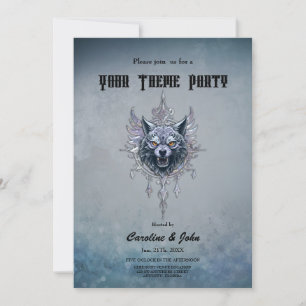 Invitación Cabeza mística de lobo.