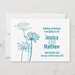 Invitación Cabezales de flores de Chervil aqua boda verde azu