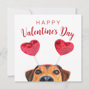 Invitación Cabezón de corazón de perro divertido lindo Día de