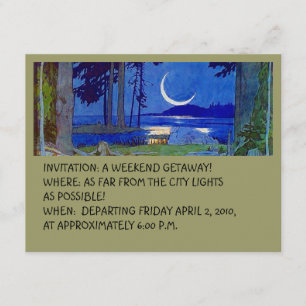 INVITACIÓN CABIN COTTAGE GETAWAY INVITATION EZ AL PERSONALIZA