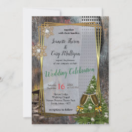 Invitación Cabina de piedra de familia rusa