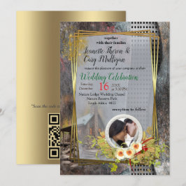 Invitación Cabina de piedra de familia rusa