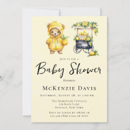 Invitación Cabina De Teddy Y Lemonade Baby Shower