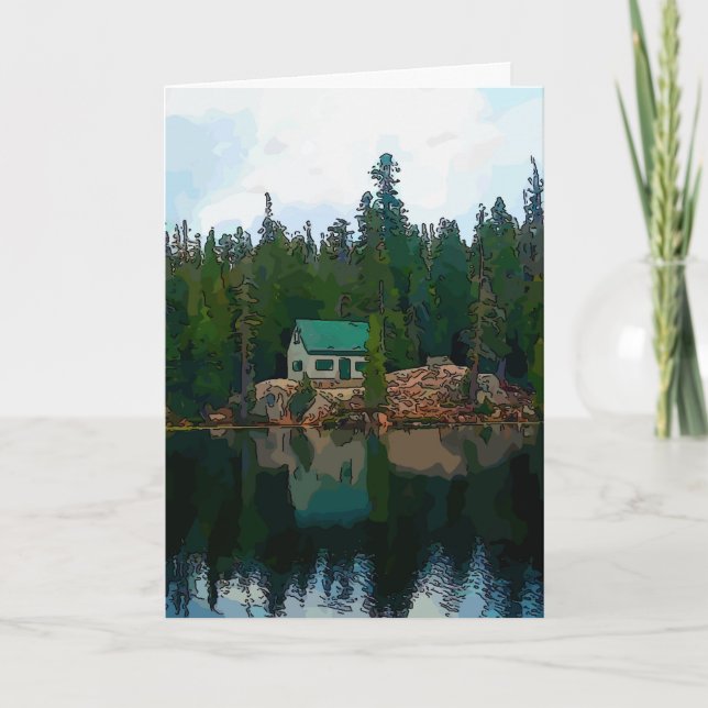 Invitación Cabina En Montañas (Anverso)