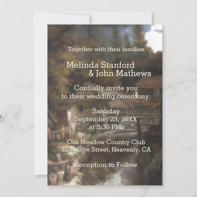 Invitación Cabina rústica (Anverso)