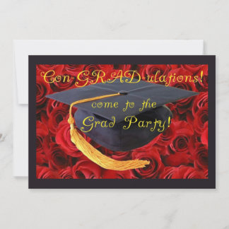 Invitación Cabo de graduación del partido-grado en cama de Ro