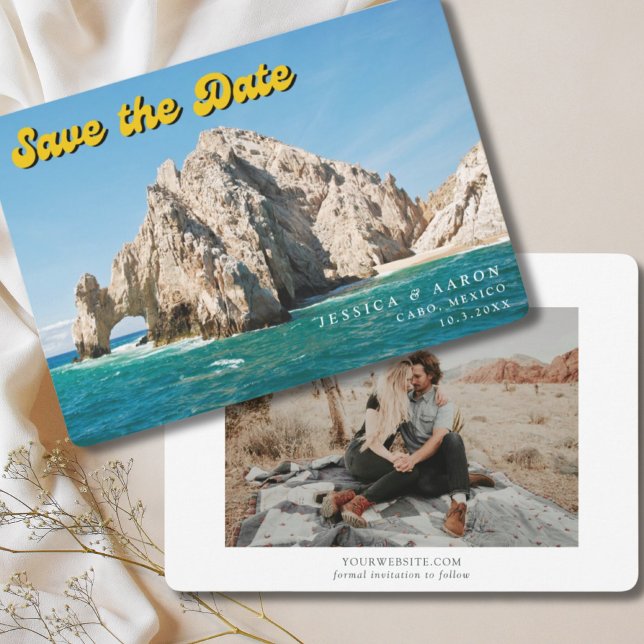 Invitación Cabo San Lucas Boda México Salven la fecha (Cabo San Lucas Mexico Save the Date 
)