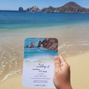Invitación Cabo San Lucas El Arco Boda de Destino