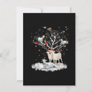 Invitación Cabra de Navidad en árbol divertido regalo para am