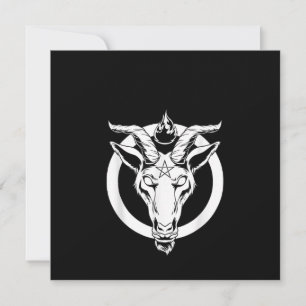 Invitación Cabra oscura Baphomet, regalo satánico Lucifer Bee