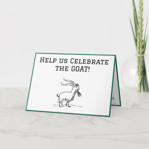 Invitación Cabra Personalizado, animal de granja negra y blan