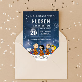 Invitación Cacahuetes | Cumpleaños espacial