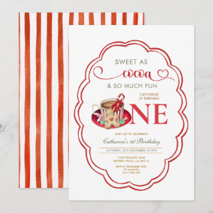 Invitación Cacao Caliente y Galletas cumpleaños 1