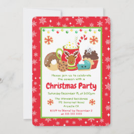 Invitación Cacao y Galletas Navideñas Golosinas de Navidad