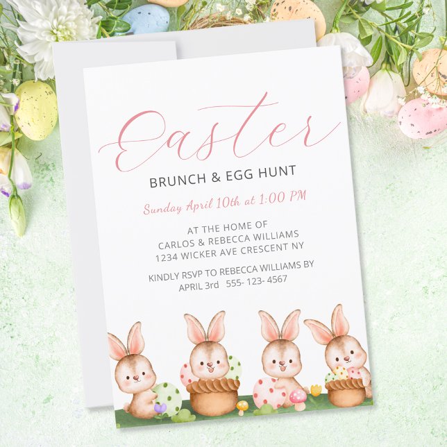 Invitación Cacería de huevos de Brunch de pascua (Subido por el creador)