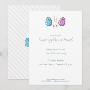 Invitación Cacería de Huevos de Pascua y Brunch