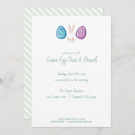 Invitación Cacería de Huevos de Pascua y Brunch