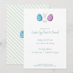 Invitación Cacería de Huevos de Pascua y Brunch